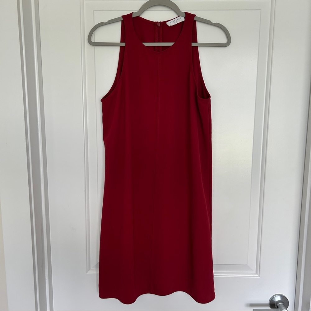 Everlane Japanese GoWeave High Neck Sleeveless Red Dress, Size 6